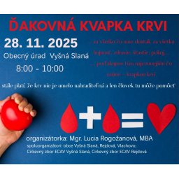 Ďakovná kvapka krvi 2025
