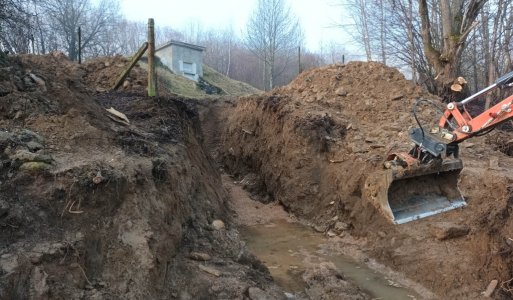 Výmena odpadovej rúry z obecného vodojemu 2023